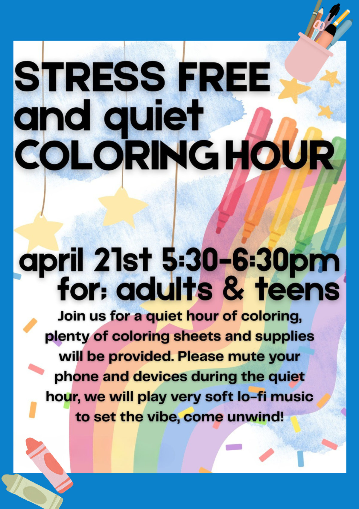 Stress Free Coloring Hour